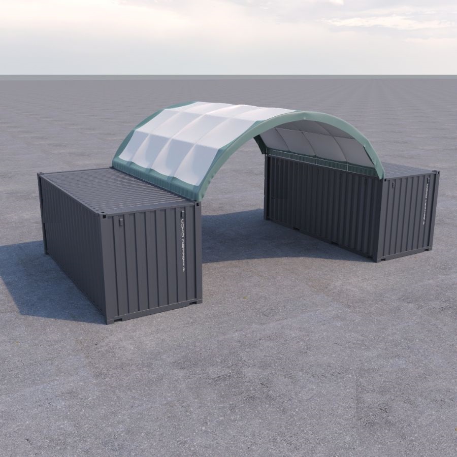 20&rsquo; x 20&rsquo; Fabric Container Shelter - STARMAX Containers PTY. LTD