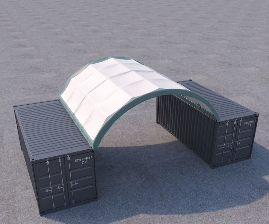 20&rsquo; x 20&rsquo; Fabric Container Shelter - STARMAX Containers PTY. LTD