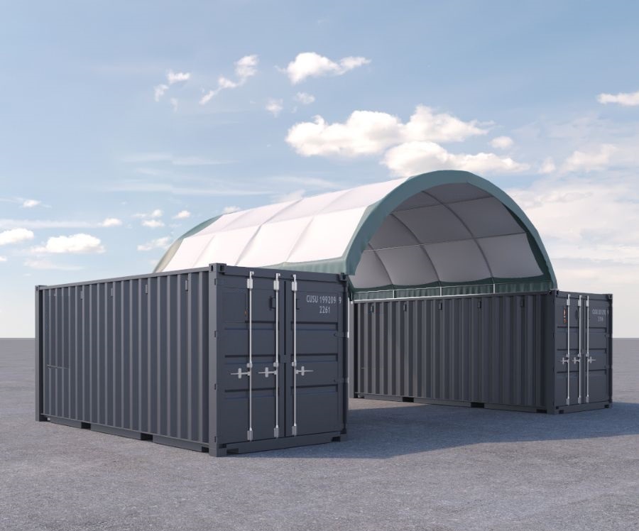 20&rsquo; x 20&rsquo; Fabric Container Shelter - STARMAX Containers PTY. LTD