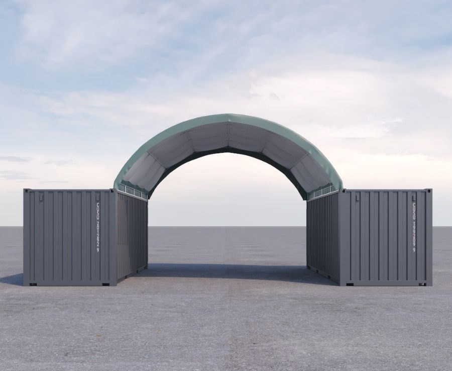 20&rsquo; x 20&rsquo; Fabric Container Shelter - STARMAX Containers PTY. LTD