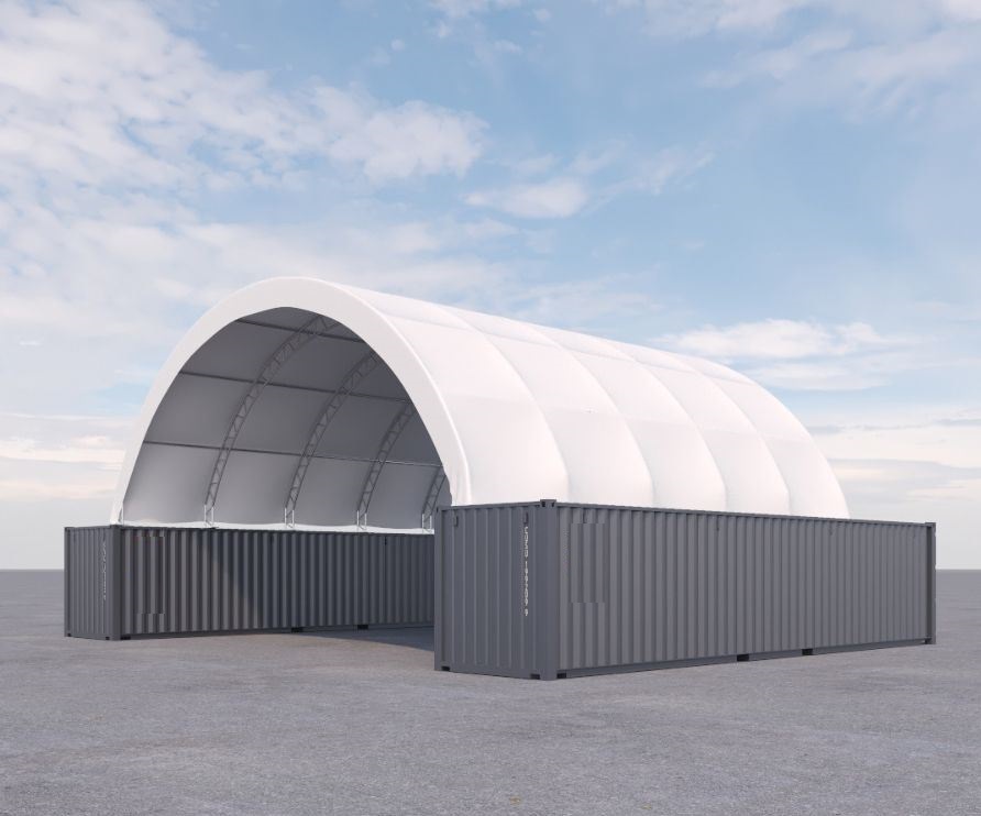 40&rsquo; x 40&rsquo; Fabric Container Shelter - STARMAX Containers PTY. LTD