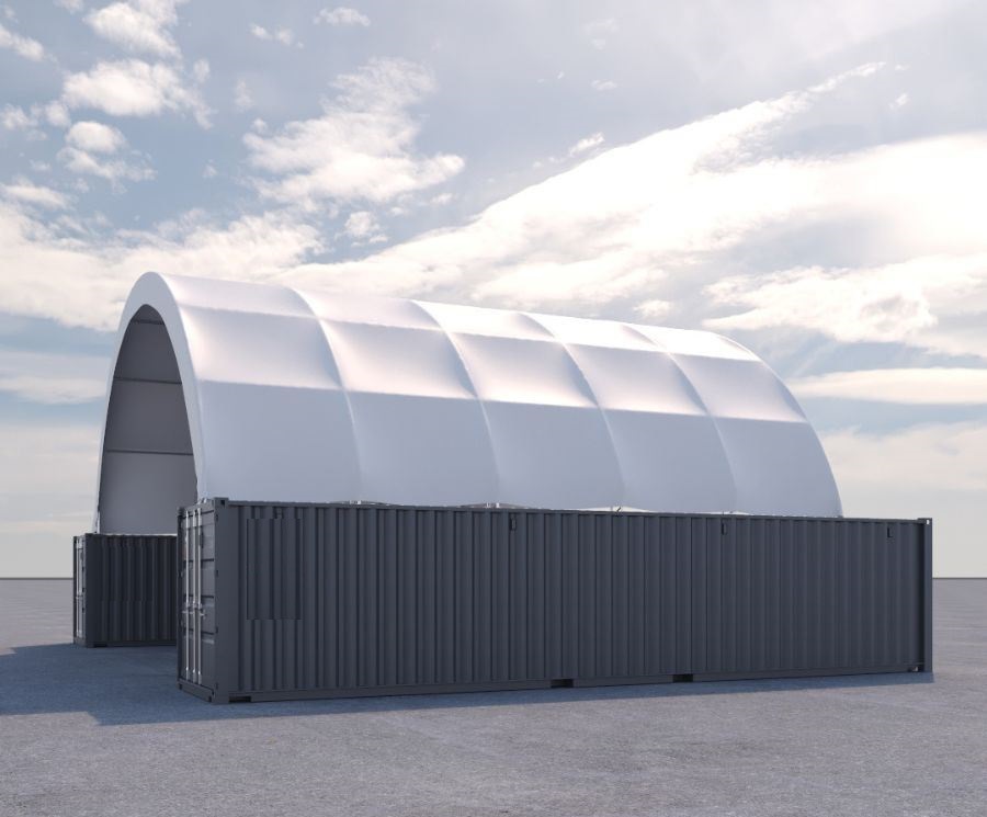 40&rsquo; x 40&rsquo; Fabric Container Shelter - STARMAX Containers PTY. LTD