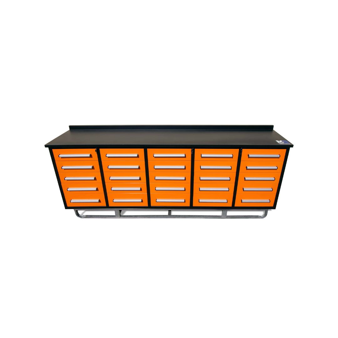 M&B | 10&rsquo; Workbench Cabinet with 25 Drawers - STARMAX Containers PTY. LTD