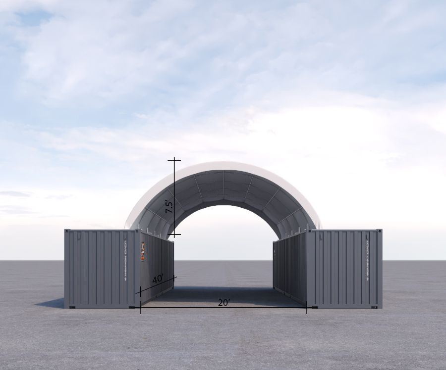20&prime; x 40&prime; Fabric Container Shelter - STARMAX Containers PTY. LTD